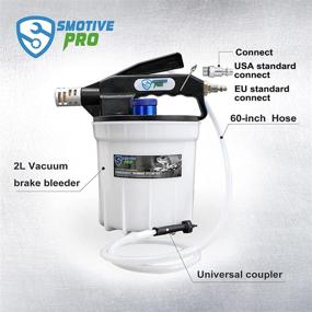 img 3 attached to SMOTIVEPRO 2 Liter Pneumatic Vacuum Brake Bleeder Fluid Extractor Pump - Hands-Free Air Pressure Brake Bleeder Tool with 2 Replaceable Connectors