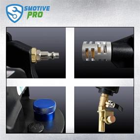 img 1 attached to SMOTIVEPRO 2 Liter Pneumatic Vacuum Brake Bleeder Fluid Extractor Pump - Hands-Free Air Pressure Brake Bleeder Tool with 2 Replaceable Connectors