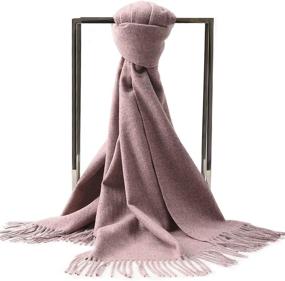 img 3 attached to 🧣 Шали Lallier Cashmere Pashmina - шерстяные шарфы и накидки для женщин на зиму: незаменимые аксессуары