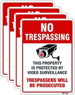 surveillance outdoor trespassing aluminum business logo