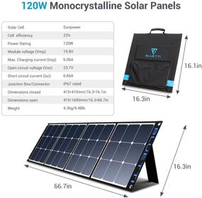 img 1 attached to BLUETTI SP120 Solar Panel - 120W for AC200P/EB70/AC50S/EB150/EB240 Solar Generator, Portable Foldable Panel for Camping, Vanlife, Off-Grid Power