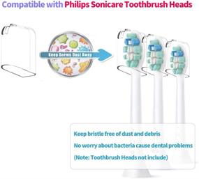 img 2 attached to 🦷 12-Pack Reusable Toothbrush Head Covers | Compatible with Philips Sonicare Electric Toothbrush Heads | Ideal for Healthy Brushing & Storage at Home and Travel