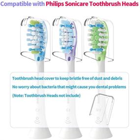 img 1 attached to 🦷 12-Pack Reusable Toothbrush Head Covers | Compatible with Philips Sonicare Electric Toothbrush Heads | Ideal for Healthy Brushing & Storage at Home and Travel