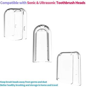 img 3 attached to 🦷 12-Pack Reusable Toothbrush Head Covers | Compatible with Philips Sonicare Electric Toothbrush Heads | Ideal for Healthy Brushing & Storage at Home and Travel