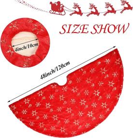 img 2 attached to Christmas Tree Skirt Snowflake Decorations Seasonal Decor
