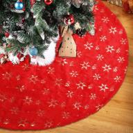 christmas tree skirt snowflake decorations seasonal decor logo
