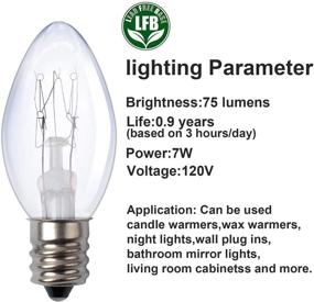 img 1 attached to 🔌 Hongking 7 Watt Long-lasting Scentsy Bulb 10-Pack for Oil Burner, Plug-in Night Light, and Candle Warmers