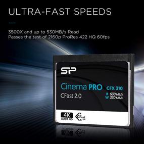 img 2 attached to 💾 Silicon Power 512GB CFast 2.0 CinemaPro CFX310 Memory Card, Enhanced Read Speeds of up to 530MB/s, MLC Technology, Compatible with Blackmagic URSA Mini, Canon XC10/1D X Mark II and more - SP512GICFX311NV0BM