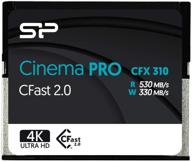 💾 silicon power 512gb cfast 2.0 cinemapro cfx310 memory card, enhanced read speeds of up to 530mb/s, mlc technology, compatible with blackmagic ursa mini, canon xc10/1d x mark ii and more - sp512gicfx311nv0bm logo