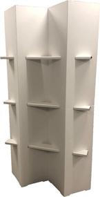 img 3 attached to 📏 NVP Products Room Divider 4 Panel with Shelves - Easy to Assemble Corrugated Cardboard Privacy Wall for Dorm Rooms & Zoom Backgrounds - White Brown (CRD-WS)