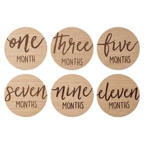 img 3 attached to 👶 Kate & Milo Baby Monthly Milestone Marker Discs: Reversible Photo Props for Tracking Baby and Pregnancy Growth Cards