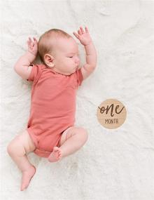 img 1 attached to 👶 Kate & Milo Baby Monthly Milestone Marker Discs: Reversible Photo Props for Tracking Baby and Pregnancy Growth Cards