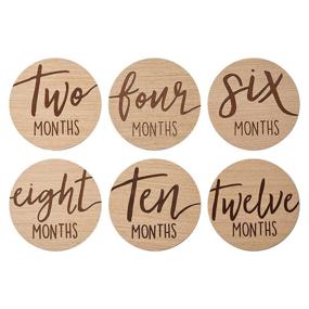img 2 attached to 👶 Kate & Milo Baby Monthly Milestone Marker Discs: Reversible Photo Props for Tracking Baby and Pregnancy Growth Cards