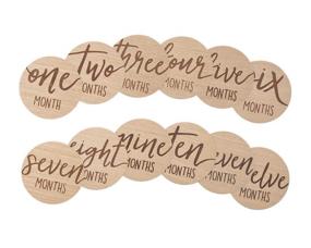 img 4 attached to 👶 Kate & Milo Baby Monthly Milestone Marker Discs: Reversible Photo Props for Tracking Baby and Pregnancy Growth Cards