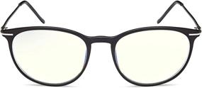 img 2 attached to 👓 VVDQELLA Blue Blocking Computer Reading Glasses: UV Protection, Anti Glare TR90 Lightweight Frame for Women & Men