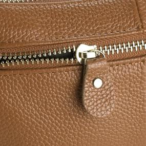 img 2 attached to 👜 SEALINF Small Cowhide Leather Clutch Handbag Purse with Beige Chain Shoulder Strap