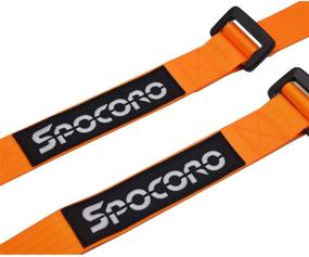 img 2 attached to 🔶 Spocoro 4-точечный предохранительный ремень с ремнями шириной 2 дюйма, стиль застежки для гоночного карта и гоночного сиденья, оранжевый (упаковка из 1)
