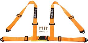 img 3 attached to 🔶 Spocoro 4 Point Safety Harness with 2-Inch Straps, Buckle Style for Go-Kart and Racing Seat, in Orange (Pack of 1)