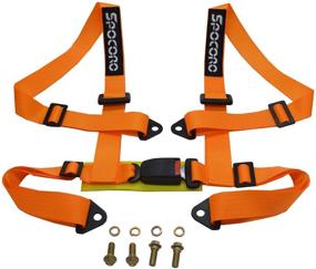 img 4 attached to 🔶 Spocoro 4 Point Safety Harness with 2-Inch Straps, Buckle Style for Go-Kart and Racing Seat, in Orange (Pack of 1)
