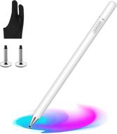 🖊️ versatile joyroom ipad pencil: palm rejection glove & capacitive stylus pen for drawing & writing - compatible with ipad pro, ipad 8th/7th/6th gen, mini, air, iphone, android, samsung, surface (white) logo