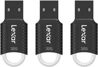 💾 переносной накопитель lexar jumpdrive v40 объемом 32 гб usb 2.0, 3 штуки, черный: надежное хранилище данных для активного образа жизни логотип