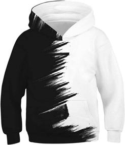 img 4 attached to 🧒 HaniLav Boys' Graphic Sweatshirts: Fashionable Pullover Hoodies for Trendy Boys