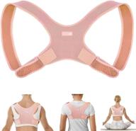 👕 posture corrector - men and women back brace solutions for posture support. correctors for bad posture, slouching, hunching, shoulder and neck. upper back corrector and straightener braces for better posture (pink - small/medium) логотип