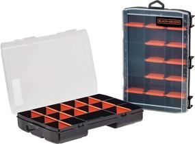 img 4 attached to 📦 17-Compartment Small Parts Organizer Box with Dividers, Screw Organizer & Craft Storage, 2-Pack - Beyond by BLACK+DECKER (BDST60779AEV)