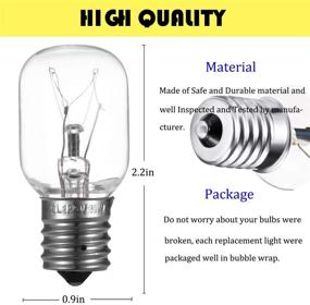 img 3 attached to 🔦 Whirlpool Microwave Light Bulb - Fits Whirlpool, Maytag, GE, Amana Over the Range Hoods - Dimmable 125V 40W E17 Base - Kitchen Night Light - Replace 8206232A - Pack of 3