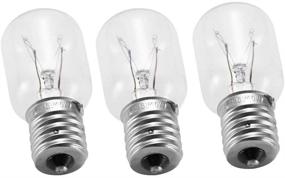 img 1 attached to 🔦 Whirlpool Microwave Light Bulb - Fits Whirlpool, Maytag, GE, Amana Over the Range Hoods - Dimmable 125V 40W E17 Base - Kitchen Night Light - Replace 8206232A - Pack of 3