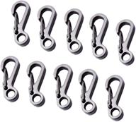 🔑 10 pack of shinein edc mini sf carabiners - spring backpack clasps and paracord keychains with carabiner логотип