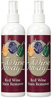 🍷 wine away red wine stain remover - effective wine spot cleaner - ideal for fabric upholstery and carpet - spray solution for stain removal - versatile for laundry and vanishing stains - 12-ounces, pack of 2 logo