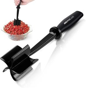 img 4 attached to 🍔 EPIC LIFE Nylon Meat and Potato Masher Tool - High Heat Resistant, Multifunctional Hamburger Chopper and NonStick Cookware Safe Utensil for Blending, Mashing, Grounding, and Mixing