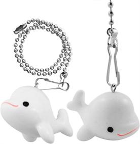 img 4 attached to 🐳 Wayilea Ceiling Fan Pull Chain: Cute Whale Fish Ornaments with Stainless Steel Extender Chains - Decorative Light Pulls for Girls, Kids, Ocean Coastal Beach Theme