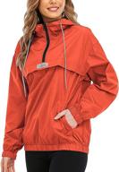 waterproof lightweight rain jacket for women with hood - ideal for running, cycling, hiking & more - windbreaker raincoat for women logo