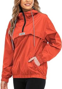 img 4 attached to Waterproof Lightweight Rain Jacket for Women with Hood - Ideal for Running, Cycling, Hiking & More - Windbreaker Raincoat for Women