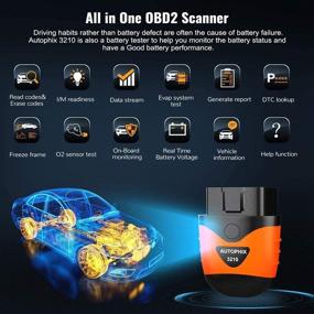 img 3 attached to 🔧 AUTOPHIX OBD2 Scanner Bluetooth Enhanced Universal Auto Car Code Reader: iPhone iPad & Android Diagnostic Tool for All OBDII Cars After 1990 [New Version], Orange (3210)