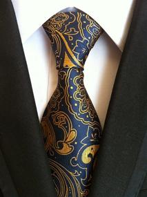 img 3 attached to XTAPAN Classic Neckties: Elegant Jacquard Polyester for Timeless Style