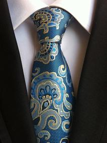 img 1 attached to XTAPAN Classic Neckties: Elegant Jacquard Polyester for Timeless Style