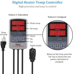 img 2 attached to Hygger Titanium Aquarium Heater: Digital Submersible Heater for Saltwater & Freshwater Tanks - Ideal for Fish Tanks Ranging from 5 to 120 Gal