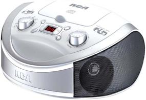 img 1 attached to 📻 White RCA RCD331WH Portable CD Player featuring Built-In AM/FM Radio