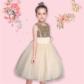 img 2 attached to Elegant Flower Wedding Sequins Dresses: FREE FISHER Girls' Clothing