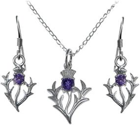 img 1 attached to Sterling Silver Amethyst Thistle Gift