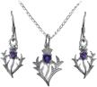 sterling silver amethyst thistle gift logo