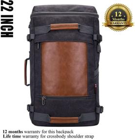 img 3 attached to 🎒 WITZMAN Canvas Backpack 2063: Stylish Brown Backpacks and Laptop Backpacks for All Your Needs