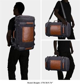 img 2 attached to 🎒 WITZMAN Canvas Backpack 2063: Stylish Brown Backpacks and Laptop Backpacks for All Your Needs