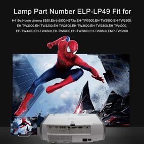img 1 attached to Улучшенная лампа для замены Epson Home Cinema 8350 ELPLP49 V13H010L49 с корпусом - лампа для проекторов Epson H373a и H419a