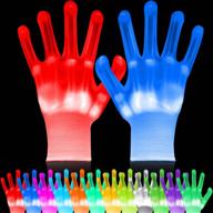 12 color changeable led gloves for adults, teens, and kids - vicsport fun toys for light-up shows, dance parties, carnivals and more! логотип