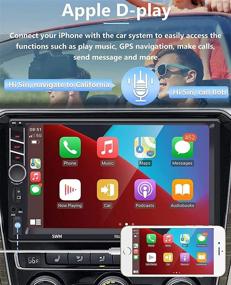 img 3 attached to 🚗 Hodozzy Двойной Din автомагнитола: Улучшите ваше вождение с помощью CarPlay, Android Auto и подключения по Bluetooth!