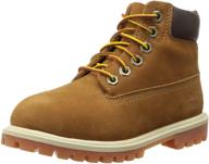 👞 стильные и прочные: timberland premium водонепроницаемые черные нубуковые ботинки для мальчиков с идеальной защитой логотип